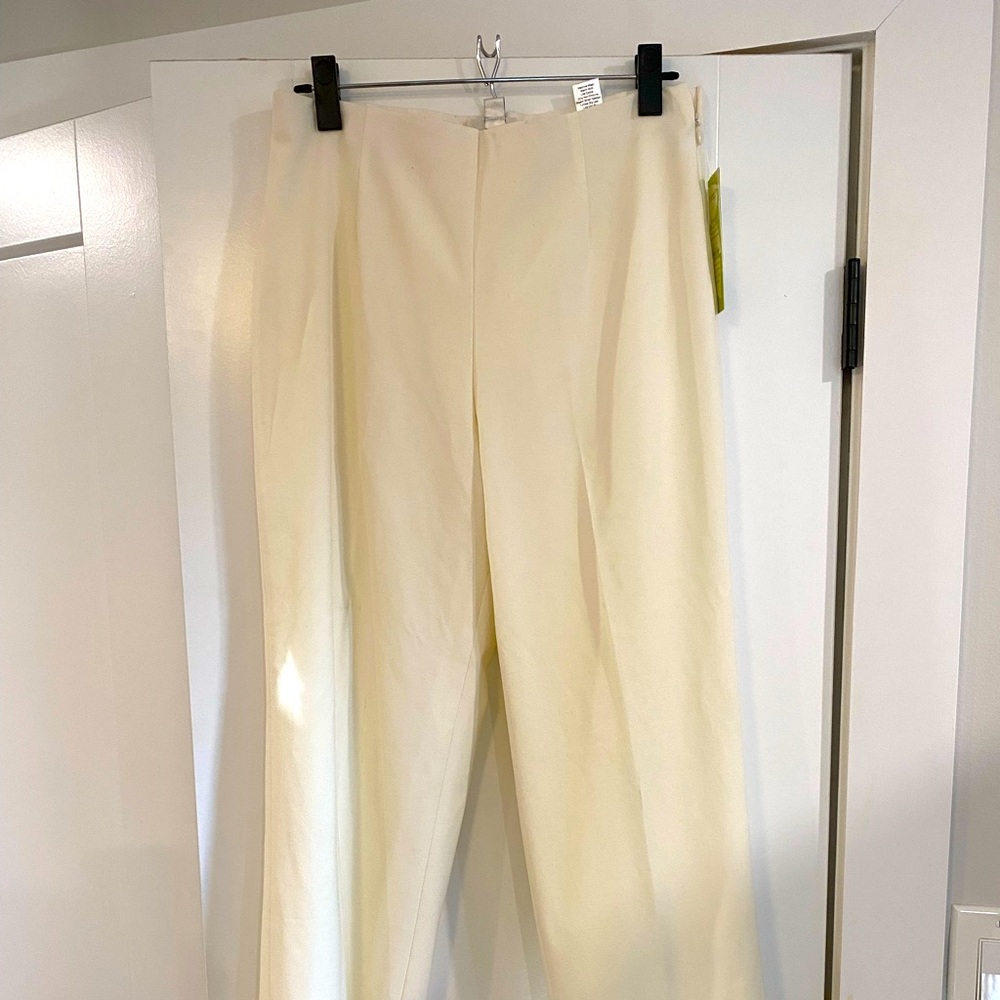 Ivory straight leg pants